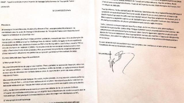 La lettre de Vincent Moscato à la FFR.