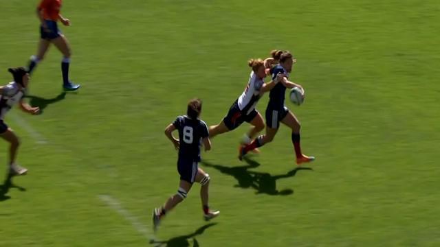 VIDEO. France 7 féminines. La belle passe dans le dos de Fanny Horta pour l'essai de Chloé Pelle