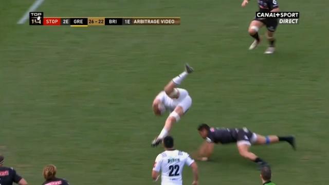 VIDEO. Top 14. FCG - CAB. Fin de saison pour Fabien Sanconnie après le plaquage spectaculaire de Nigel Hunt