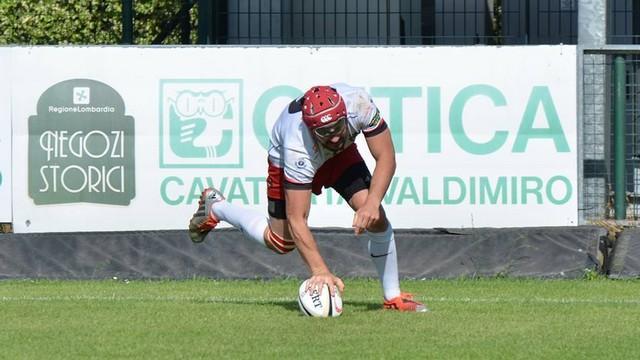 Belle vista de Florian Cazenave en finale. Crédit photo : Rugby Reggio