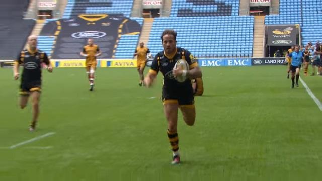 VIDEO. Premiership : les Wasps inscrivent dix essais face à Bristol dans un match de folie (70-22)