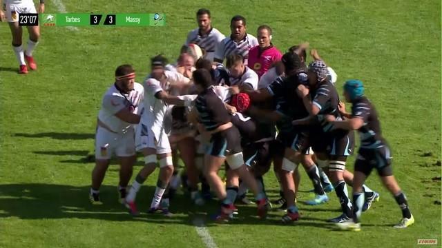 VIDÉO. Fédérale 1 Elite - Une bagarre générale n'empêche pas Tarbes de dominer Massy