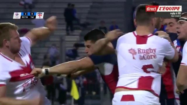 Belle bagarre entre France XIII et l'Angleterre.