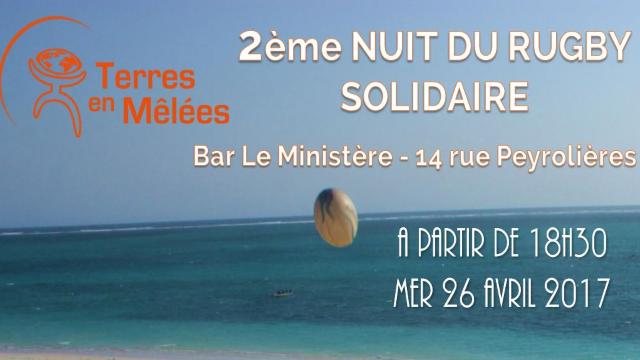 L'association Terres en Mêlées organise la 2ème Nuit du Rugby Solidaire au Ministère, le 26 avril 2017