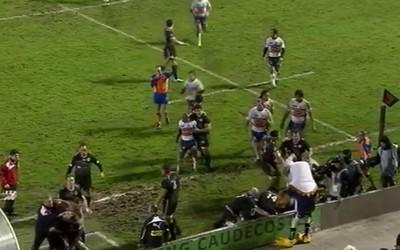 La bagarre entre Agen et Biarritz en Top 14