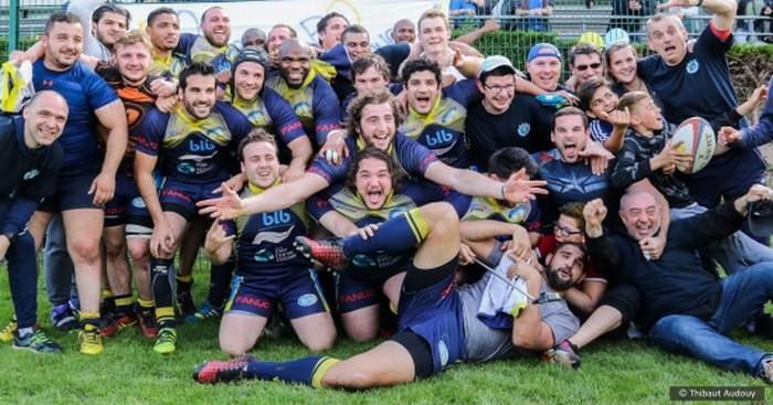 La joie des joueurs de l'USRO Rugby.