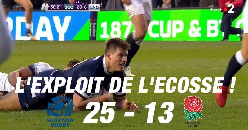 6 Nations - Ecosse. Huw Jones s'est offert un doublé contre l'Angleterre.