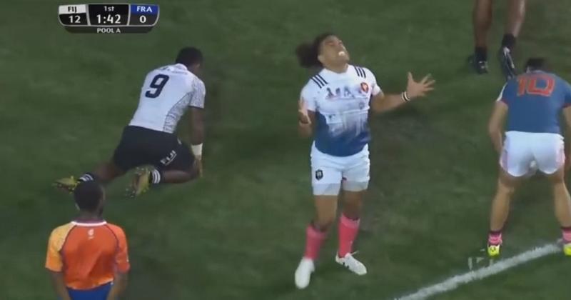 Las Vegas 7s - Pierre-Gilles Lakafia après son exploit contre les Fidji.