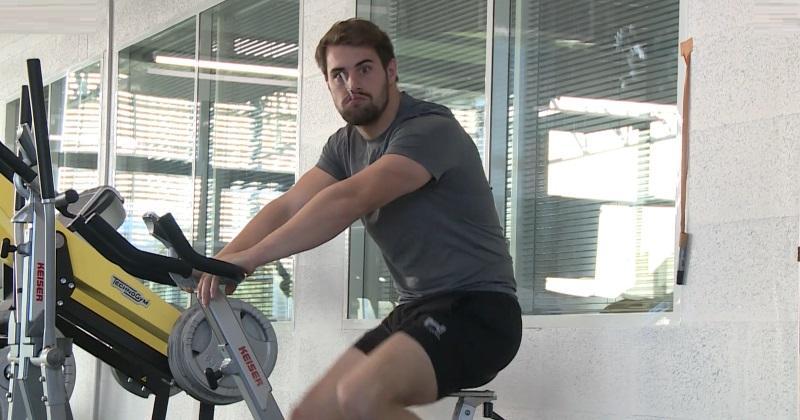 Stade Rochelais : Arthur Retière en pleine rééducation.