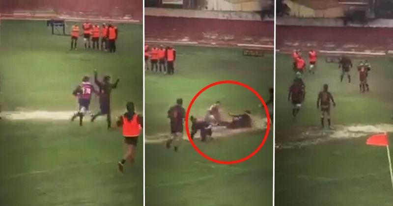 VIDÉO. Rugby Amateur : il dépose le ballon sur une flaque et trompe toute la défense adverse pour l'essai