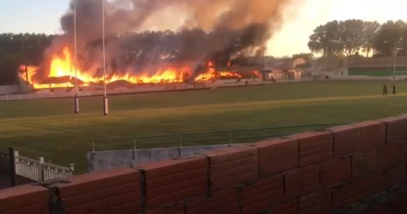VIDEO. Rugby à XIII - Lézignan. Le stade du moulin ravagé par un violent incendie