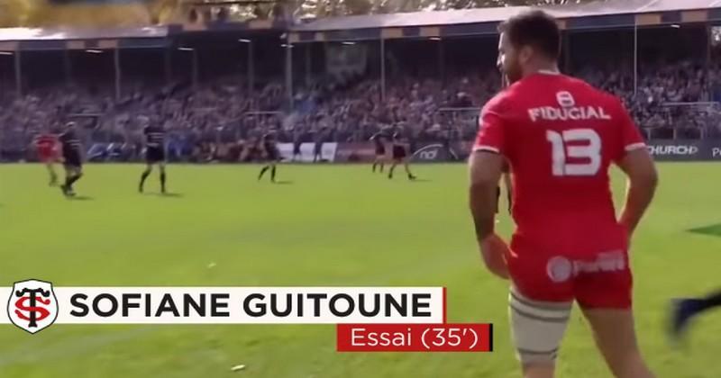 Sofiane Guitoune a marqué deux essais contre Bath en Champions Cup.