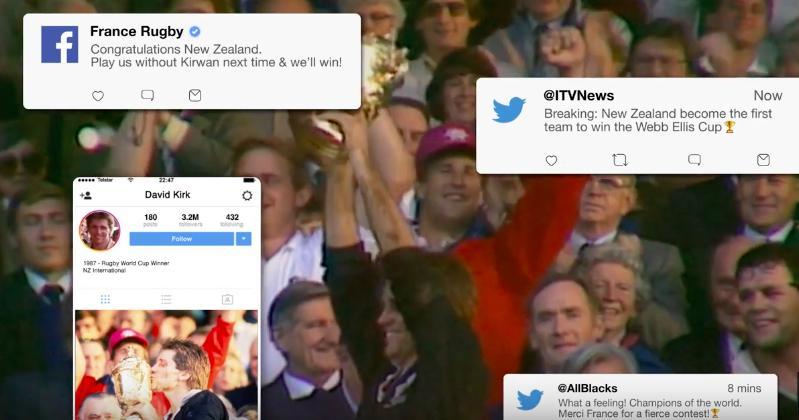 La réaction à la défaite du XV de France lors de la finale de Coupe du monde 1987.