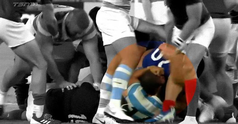 Coupe du monde - Début de bagarre entre la France et l'Argentine.