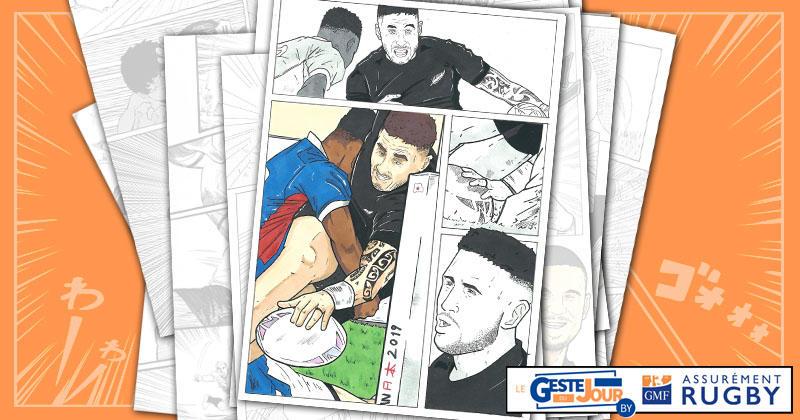 Le geste du jour en Manga : l'essai extraordinaire de TJ Perenara face à la Namibie.