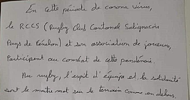 Tout un club derrière ses soignants.