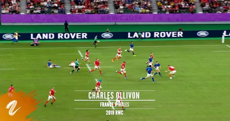 Charles Ollivon à la conclusion d'une action sublime du XV de France en 2019.