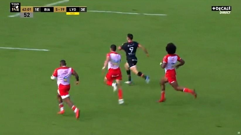 VIDEO. Top 14. Baptiste Couilloud claque un triplé face au Biarritz de son frère Barnabé