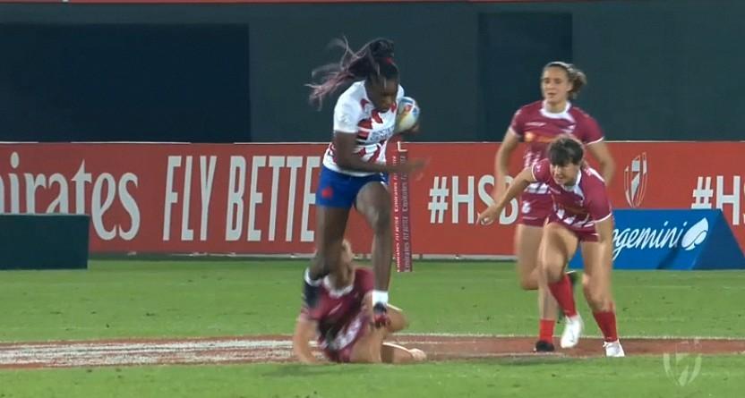 Okemba a menée la charge pour France 7 féminin du côté de Dubaï.