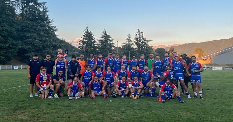 Les Grenoblois après leur victoire sur Oyonnax. Crédit image : Twitter FCG