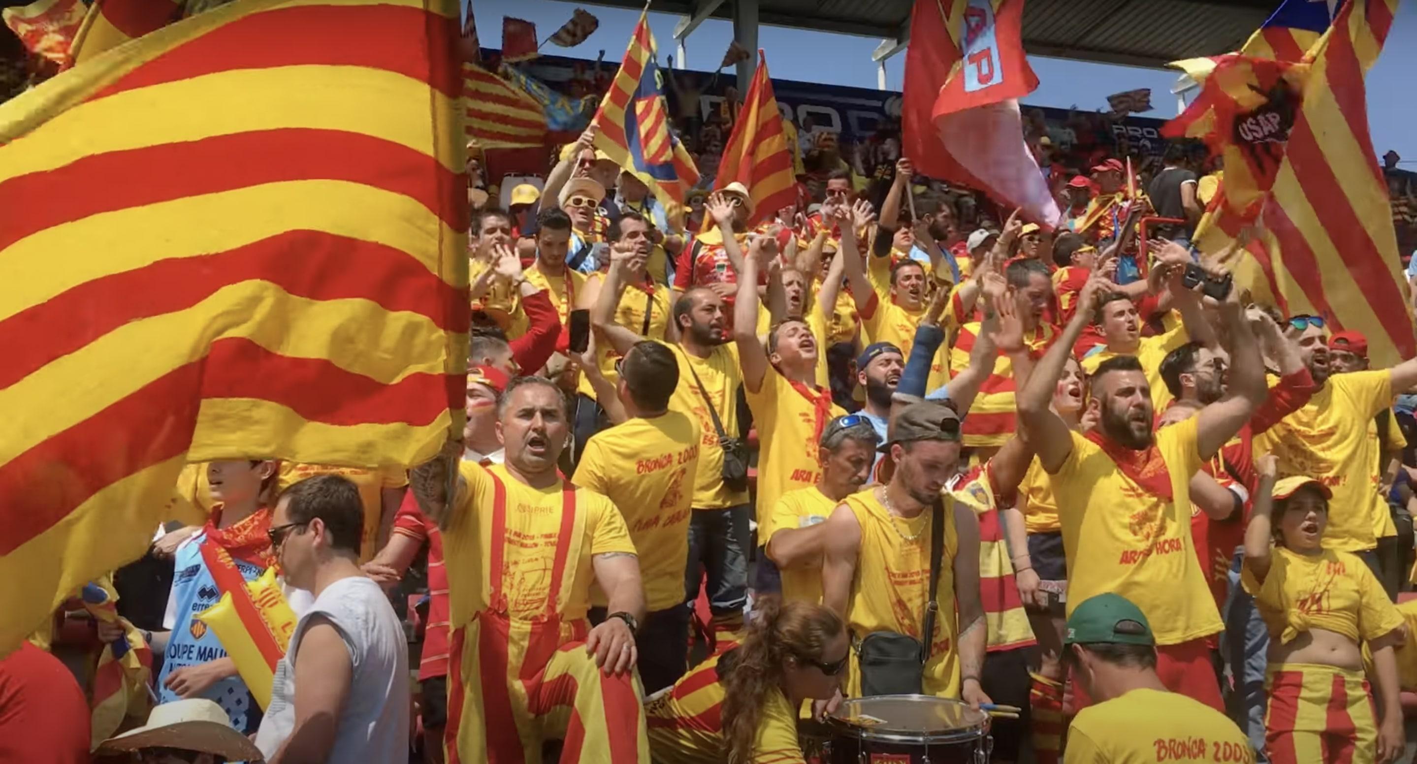 Les supporters catalans feront tout pour rejoindre leurs joueurs à Grenoble. Crédit image : Screenshot Youtube France 3
