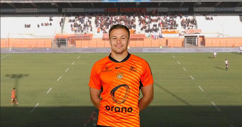 Thibault Clauzade (25 ans) sous le maillot du RC Narbonnais, qu'il a rejoint en 2022.