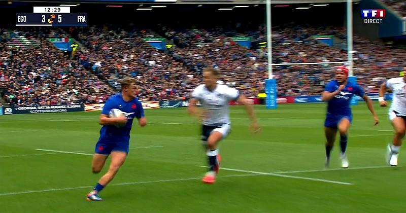 RUGBY. VIDEO. Bielle-Biarrey et Gailleton enflamment Murrayfield pour le premier essai du XV de France !