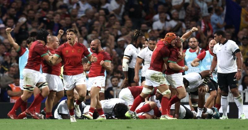 Le Portugal a remporté sa première victoire en Coupe du Monde, face aux Fidji. Crédit image : World Rugby
