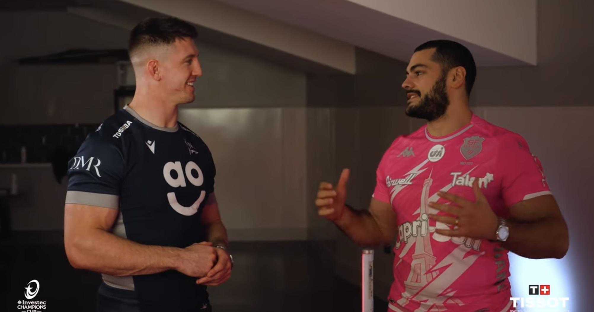 A la machine à cou-de-poing, Laurent Paris est visiblement le plus à l'aise avant les échéances en Champions Cup. Crédit photo (Investec Champions Cup)