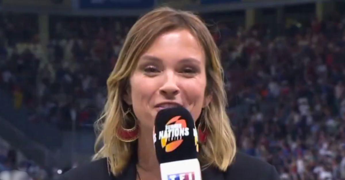 ''Il n’y a pas que des papas de joueurs qui viennent assister au match'', Isabelle Ithurburu défend l'approche de TF1 face aux critiques