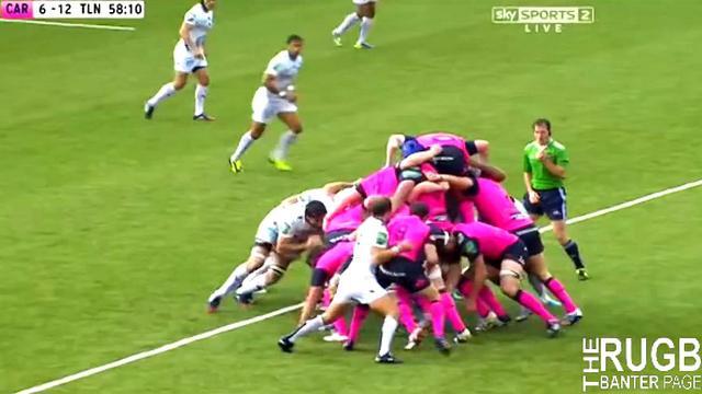 VIDEO. H Cup : Emmanuel Felsina du RCT fait exploser son vis-à-vis de Cardiff en mêlée