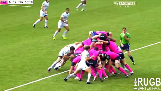 VIDEO. H Cup : Emmanuel Felsina du RCT fait exploser son vis-à-vis de Cardiff en mêlée
