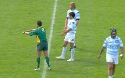 Le coup de renvoi du Racing officiellement non valable