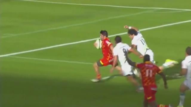 VIDEO. Pro D2. Section Paloise - USAP. Le sauvetage incroyable d'Elijah Niko sur Jonathan Bousquet devant l'en-but