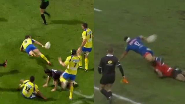 VIDEO. Top 14 - Les superbes chisteras en tombant de Morgan Parra et Nigel Hunt 